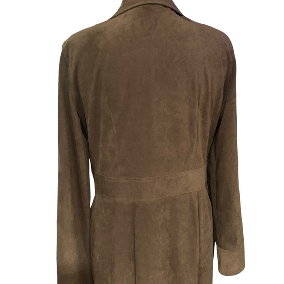 AGB Byer California vintage brown suede like button down maxi dress size 12 - Picture 4 of 7